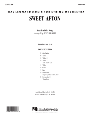 Book cover for Sweet Afton - Full Score