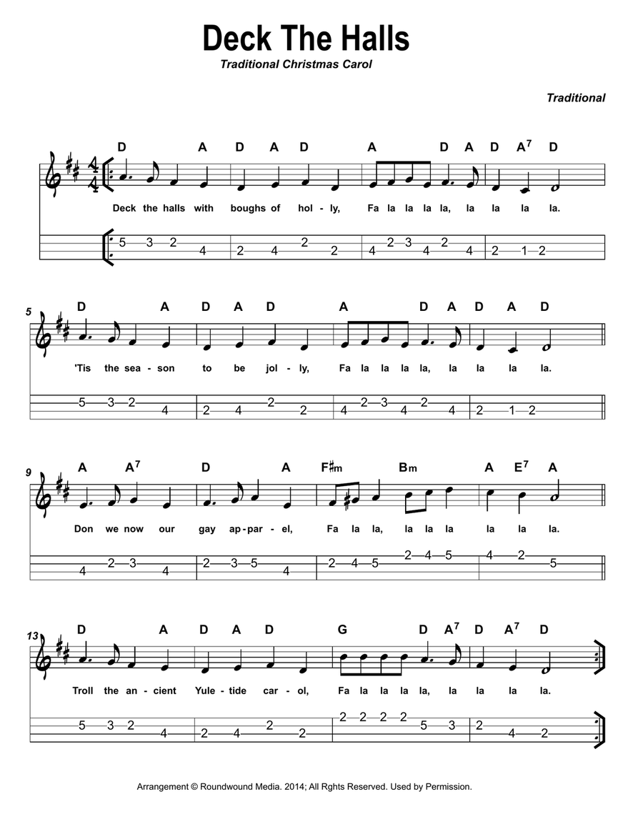 Easy Ukulele Christmas (with TAB) Ukulele scores gallery preview page 4