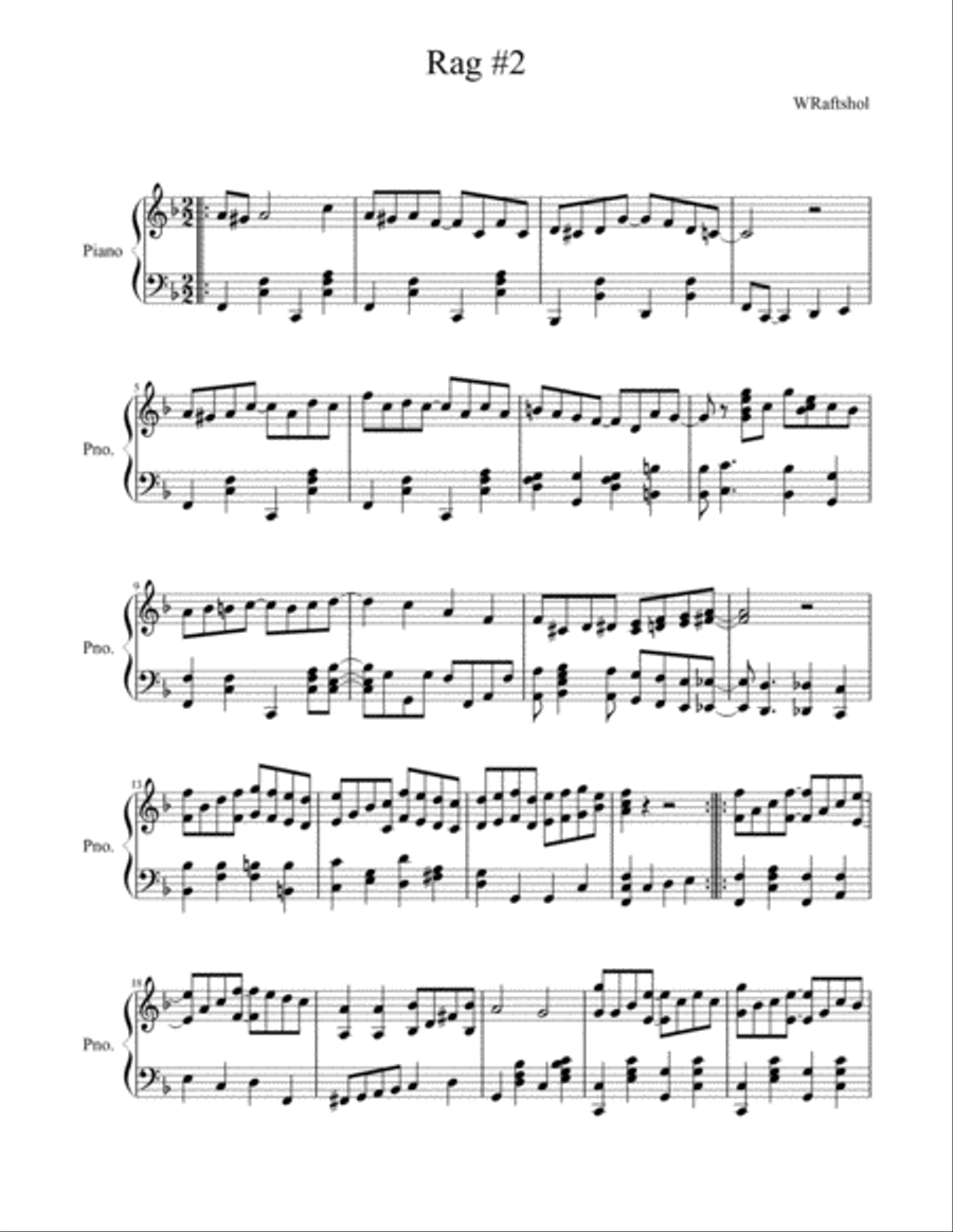 Rag #2 Easy Piano scores gallery preview page 2