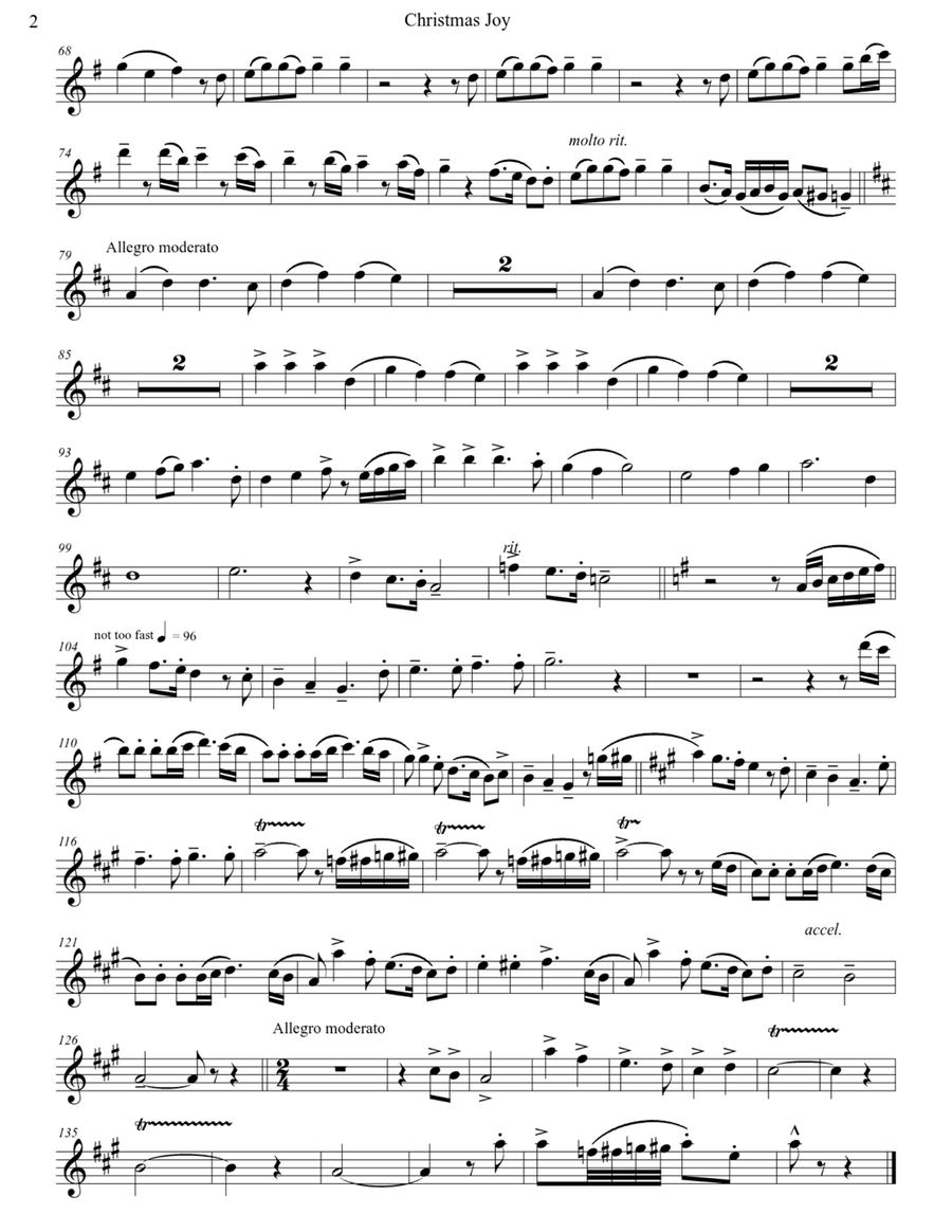 Christmas Joy - Medley of Five Joyous Christmas Carols Alto Saxophone scores gallery preview page 3