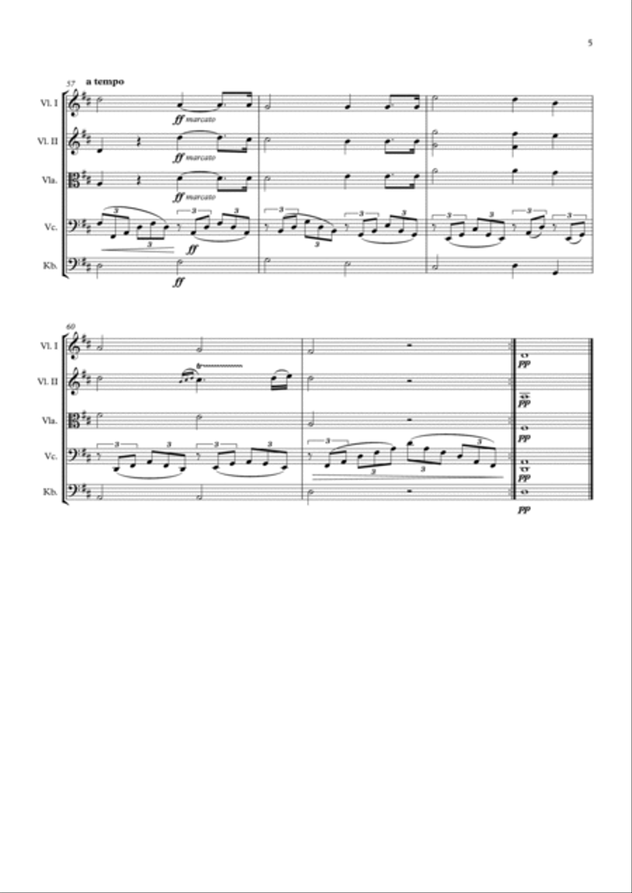 Cantique de Noel Cantique de Noel String Quintet scores gallery preview page 5