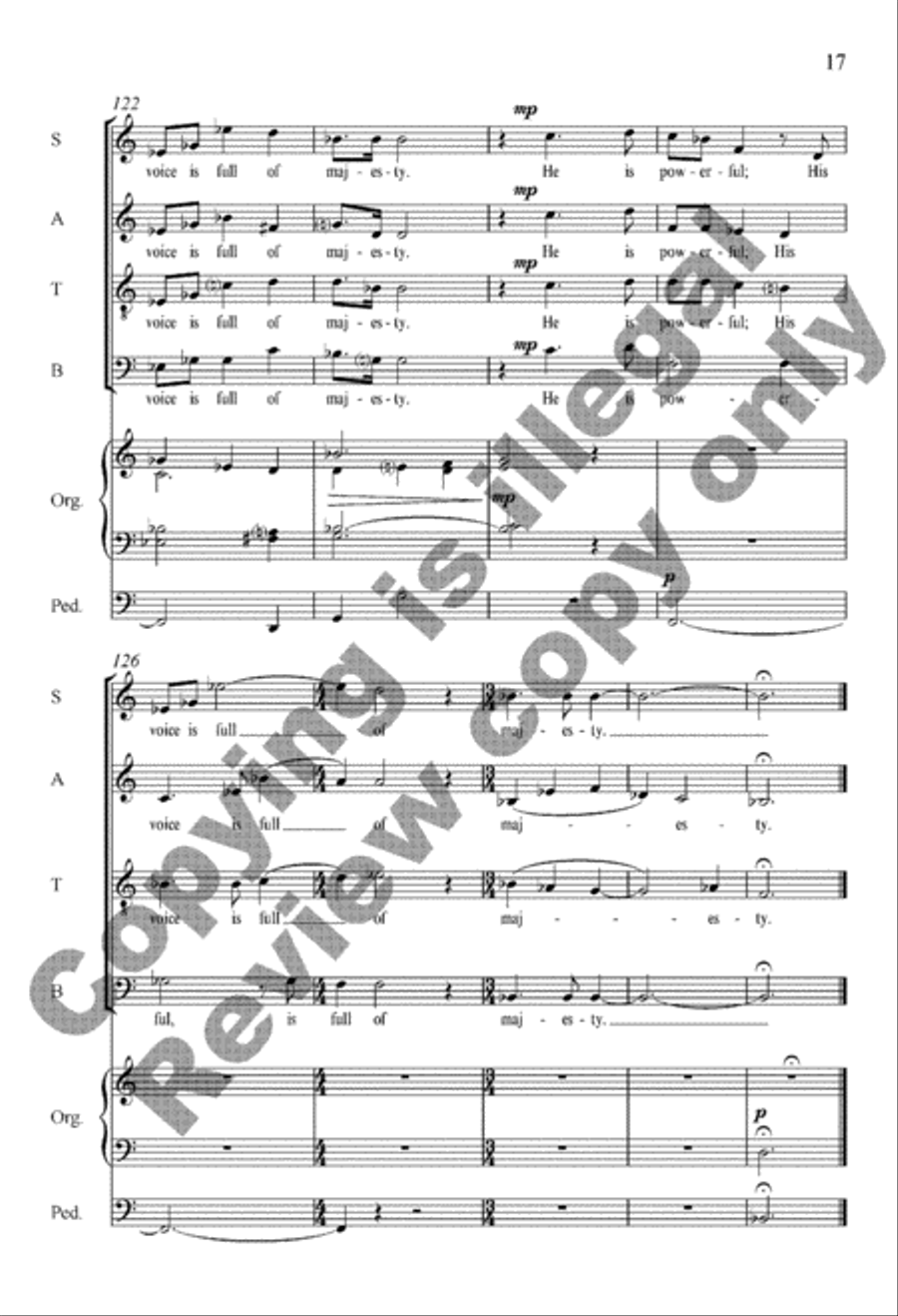 The Voice of the Lord 4-Part scores gallery preview page 17