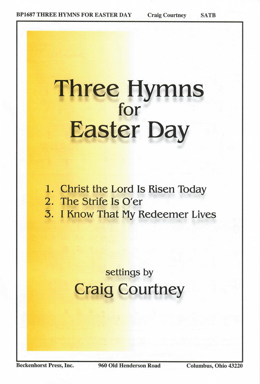 Three Hymns for Easter Day 4-Part scores gallery preview page 1