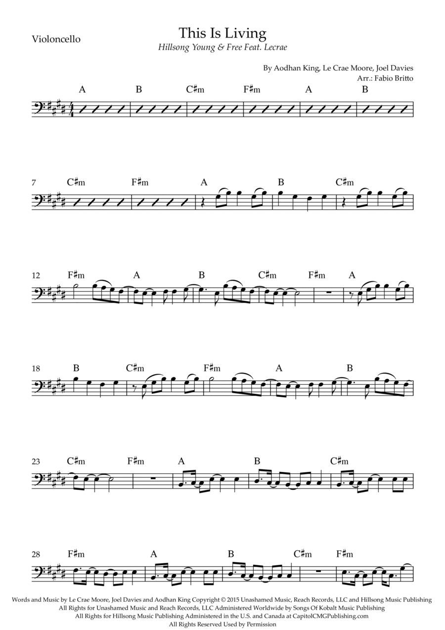 This Is Living Cello Solo scores gallery preview page 1