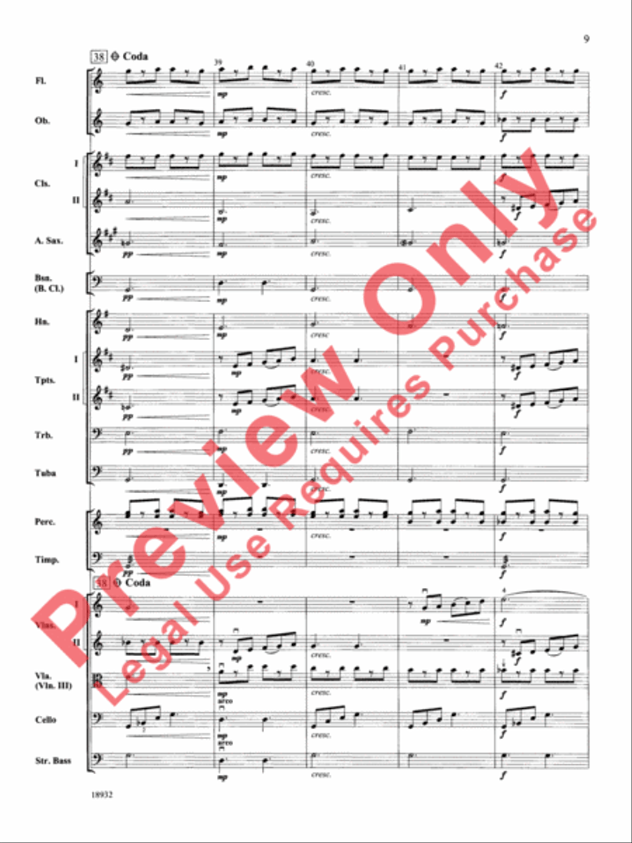 Barcarolle (from The Tales of Hoffman) Full Orchestra scores gallery preview page 10