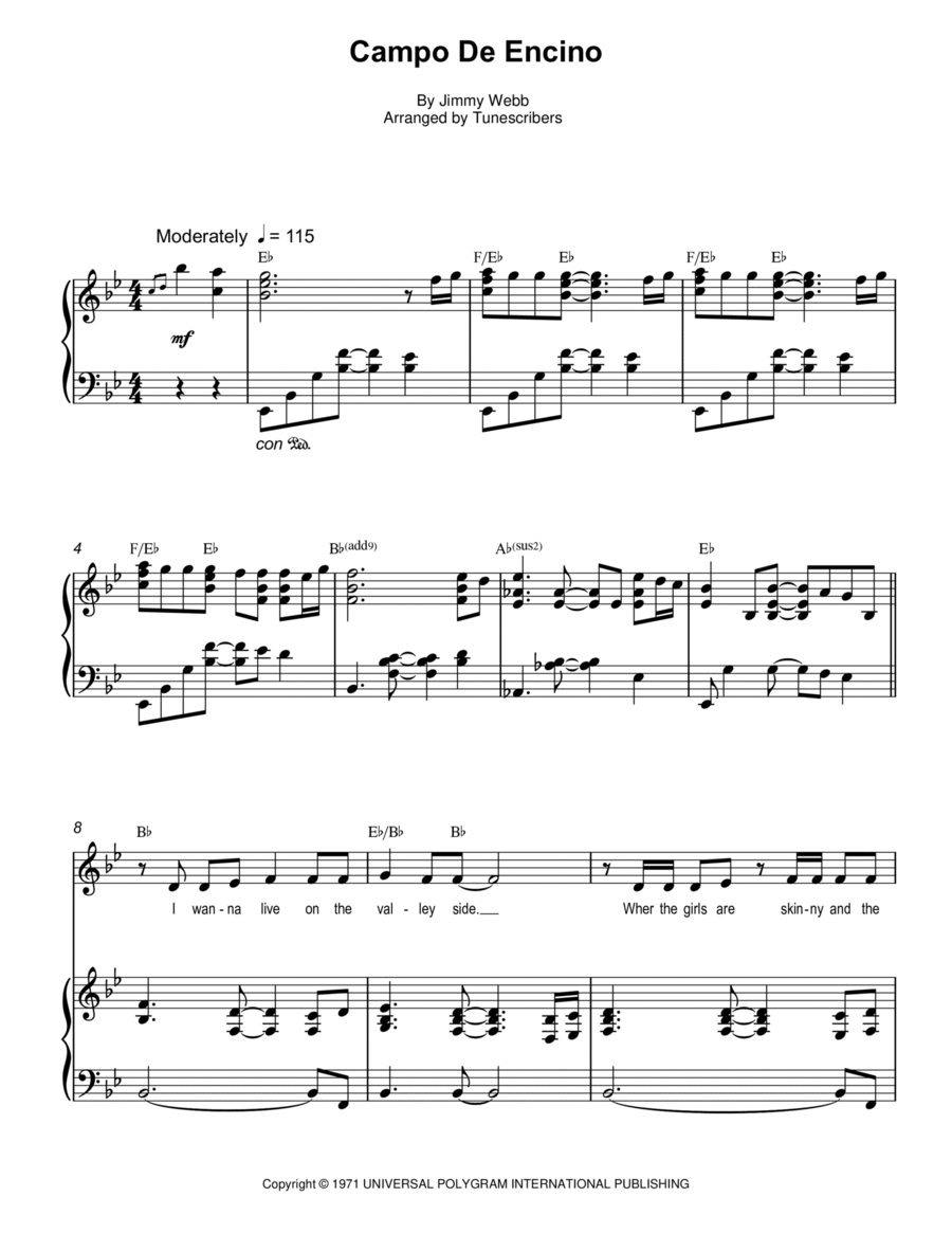 Campo De Encino Voice scores gallery preview page 1