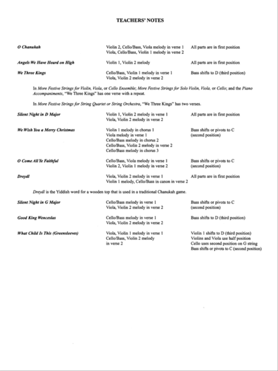 More Festive Strings for String Quartet or String Orchestra String Quartet scores gallery preview page 9