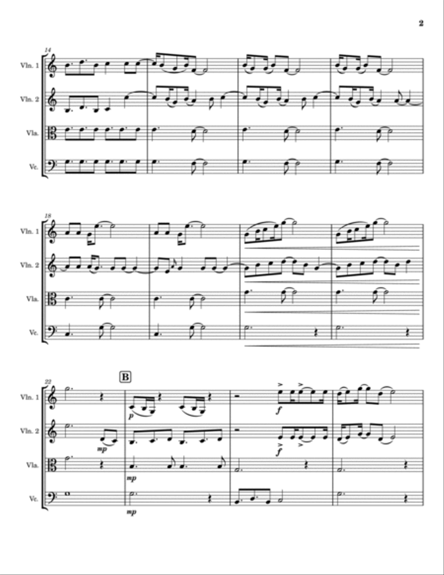 Ek Ladki Ko Dekha String Quartet scores gallery preview page 2