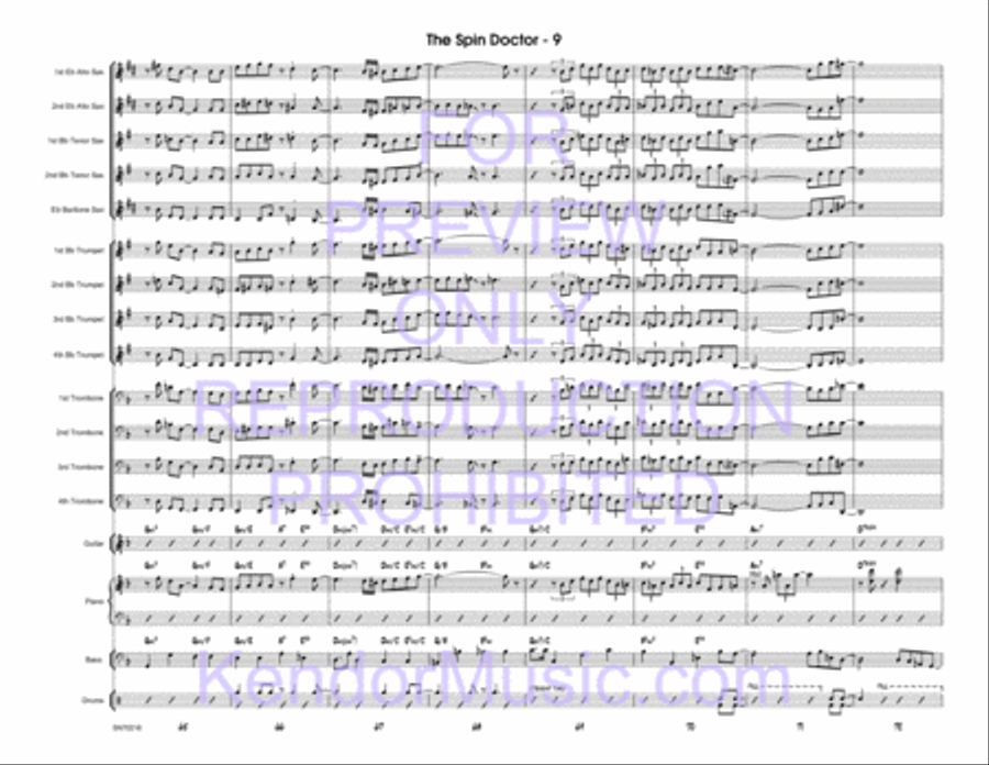 Sorry, Wrong Number (Full Score) Jazz Ensemble scores gallery preview page 10