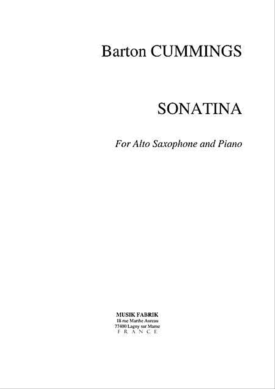 Sonatina Sonatina Alto Saxophone scores gallery preview page 1