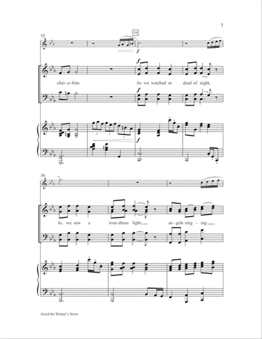 Amid the Winter's Snow Amid the Winter's Snow Choir scores gallery preview page 7