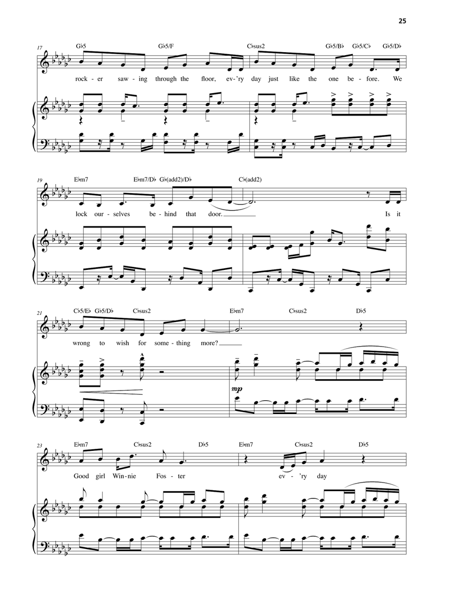 Good Girl Winnie Foster Piano, Vocal scores gallery preview page 3
