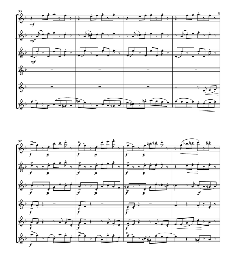 Tango for Flute Choir- (6 C Flutes) Intermediate image number null