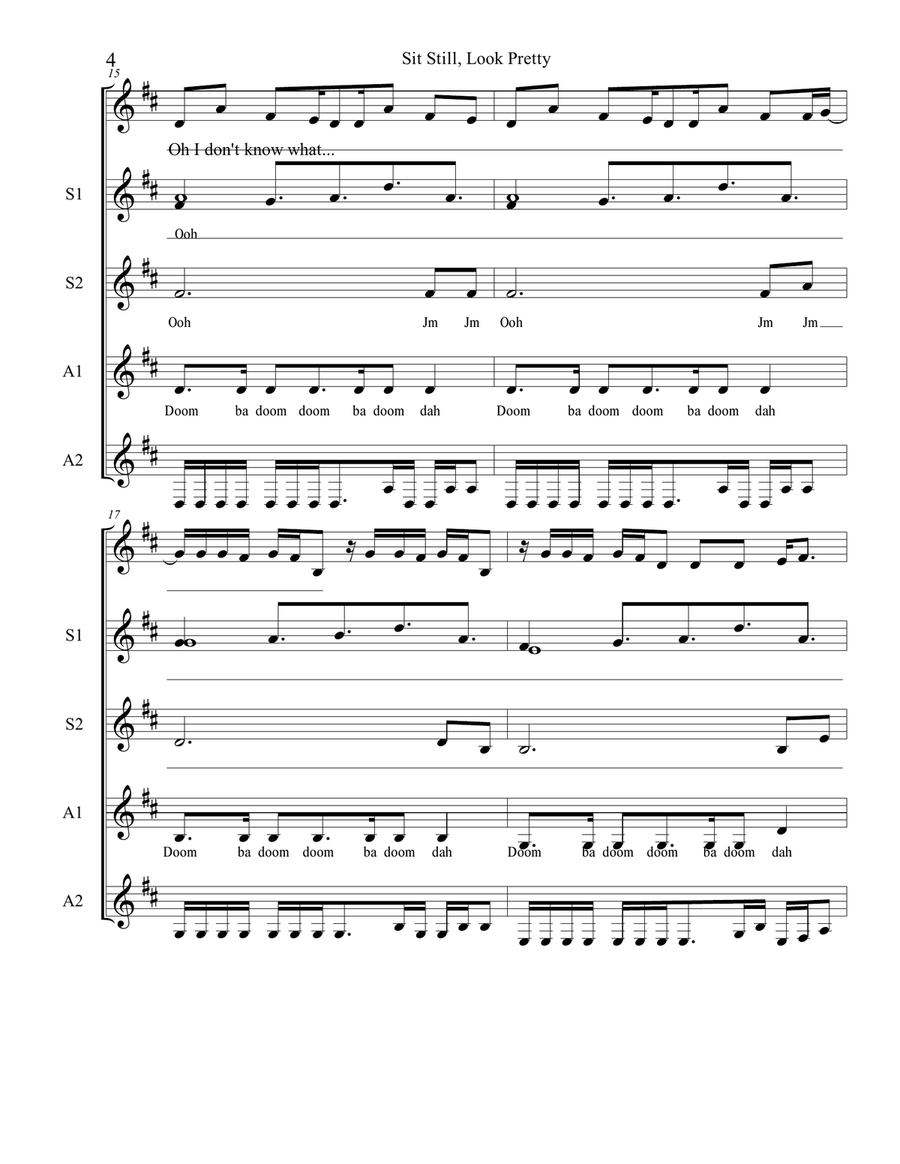 Sit Still, Look Pretty SSA scores gallery preview page 4