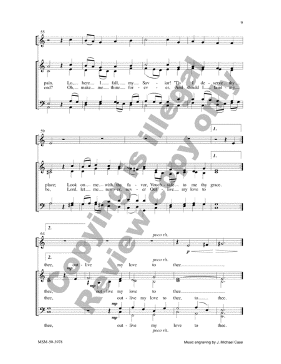 O Sacred Head, Now Wounded Divisi scores gallery preview page 9
