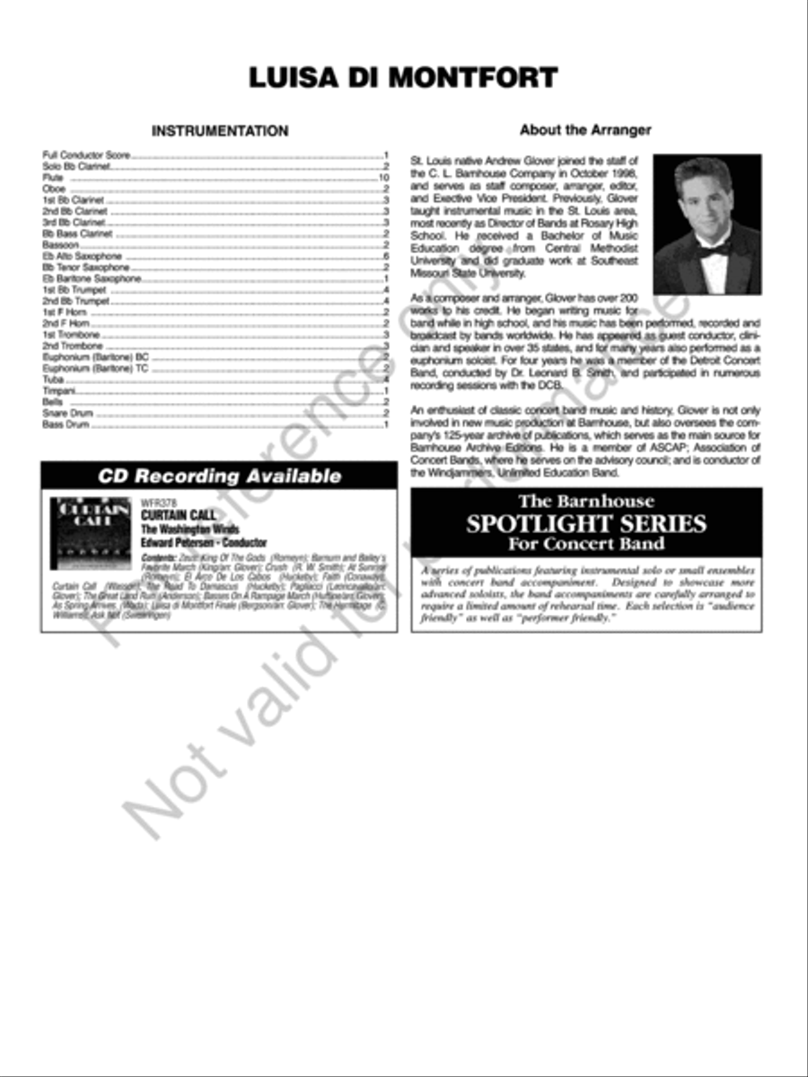 Luisa di Montfort Luisa di Montfort Concert Band scores gallery preview page 3