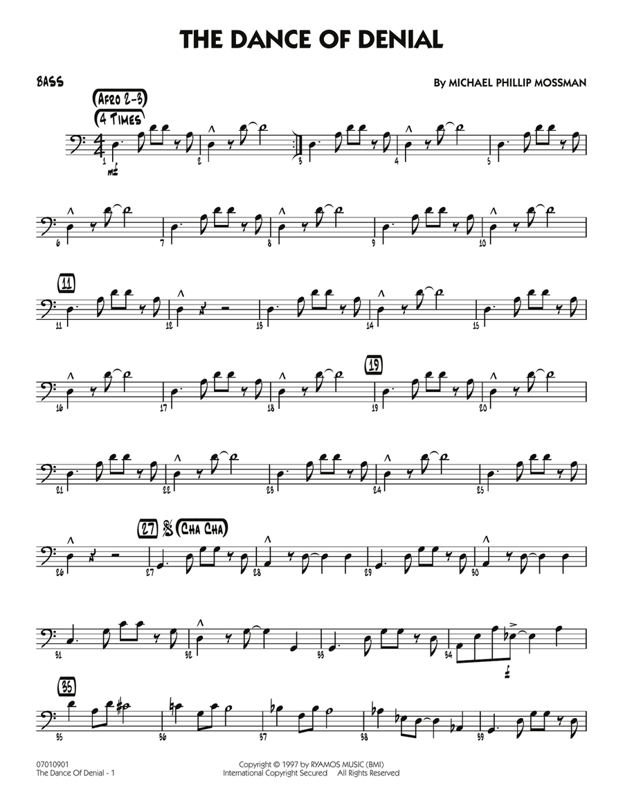 The Dance Of Denial - Bass Jazz Ensemble scores gallery preview page 1