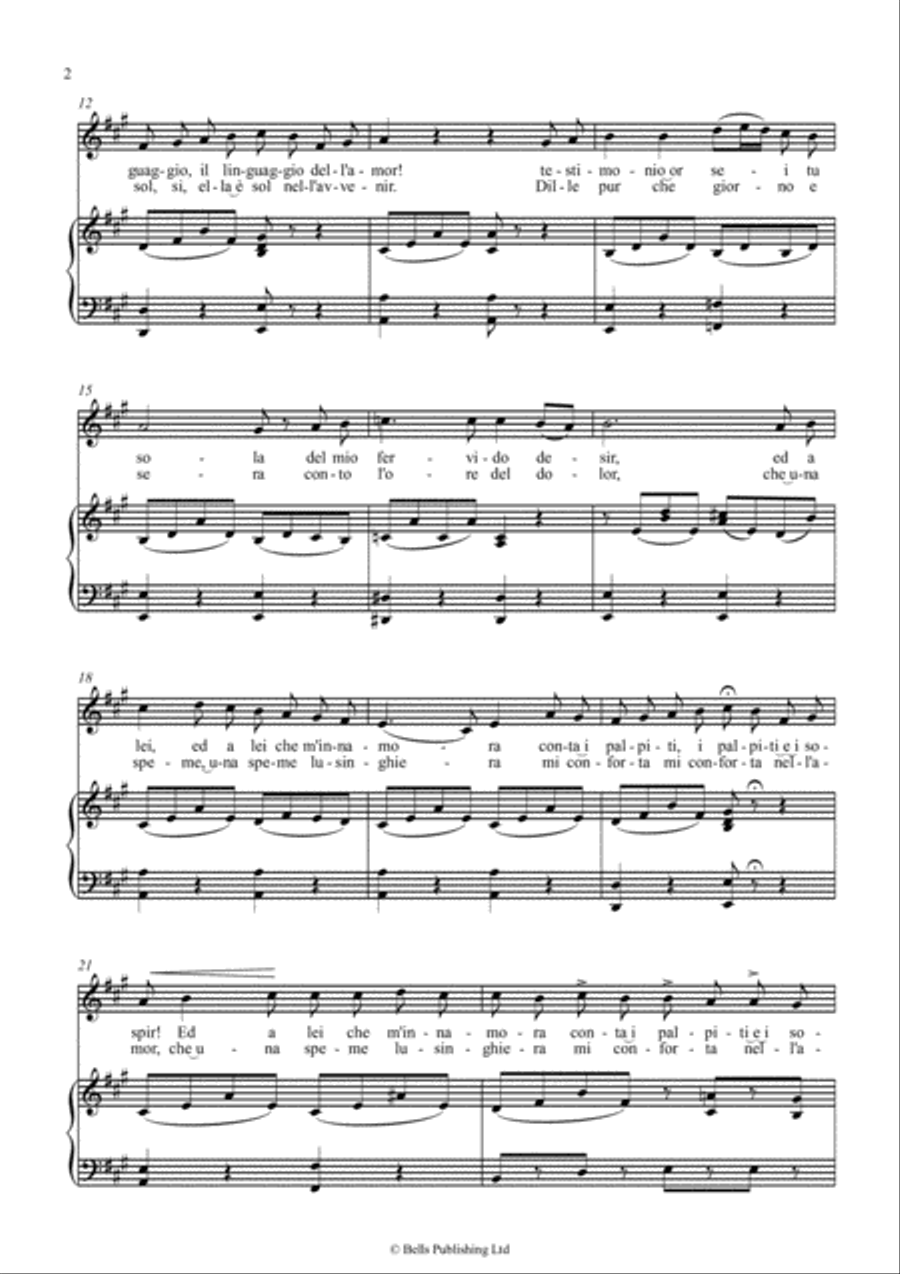 Vaga luna (A Major) Voice Solo scores gallery preview page 2
