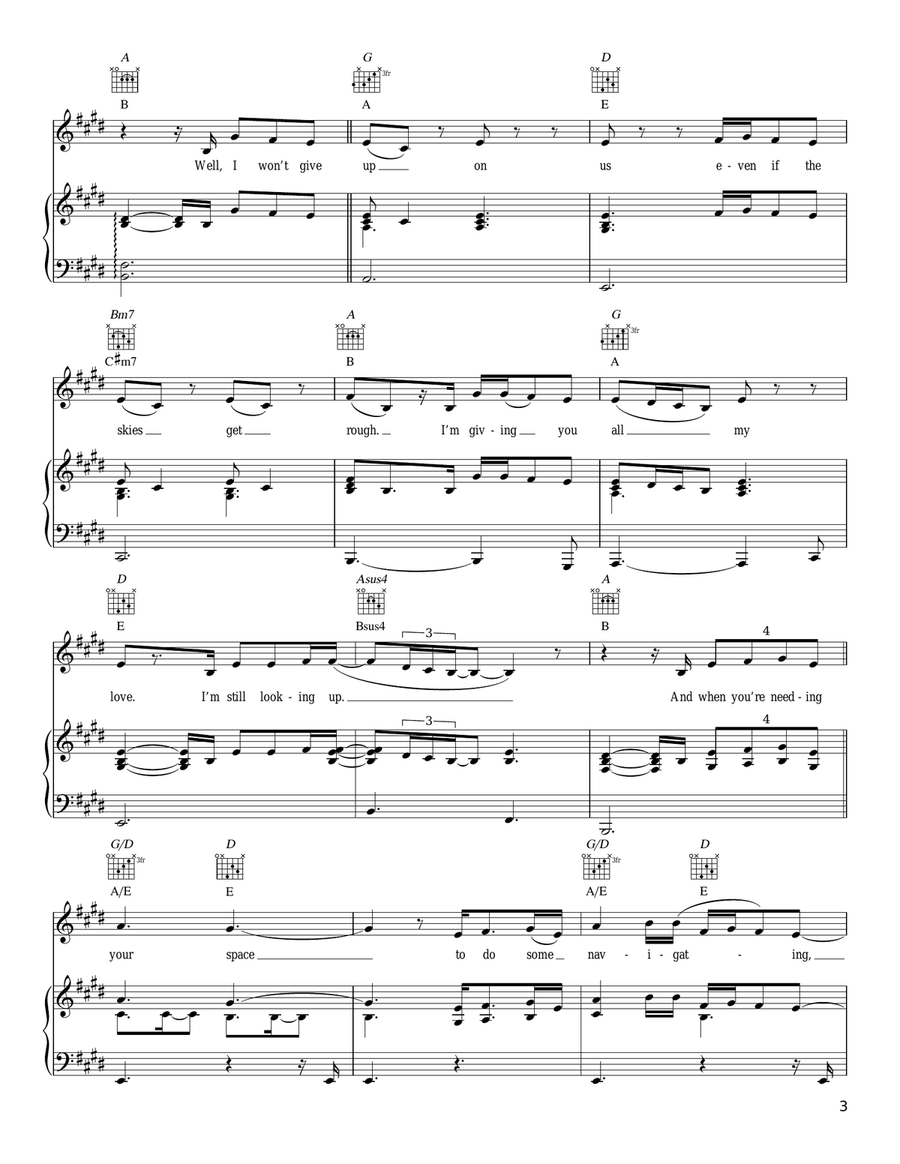 I Won't Give Up Acoustic Guitar scores gallery preview page 3