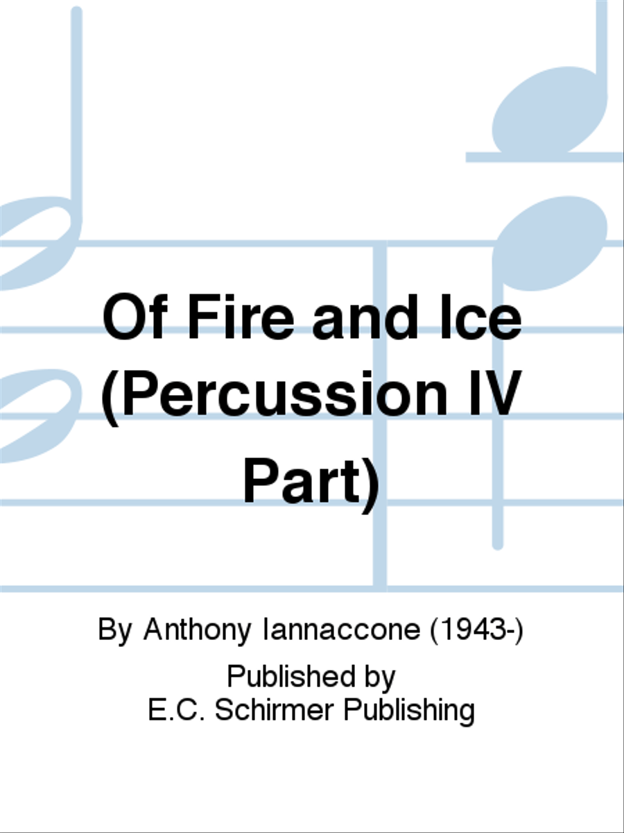 Of Fire and Ice (Percussion IV Part) Concert Band scores gallery preview page 1