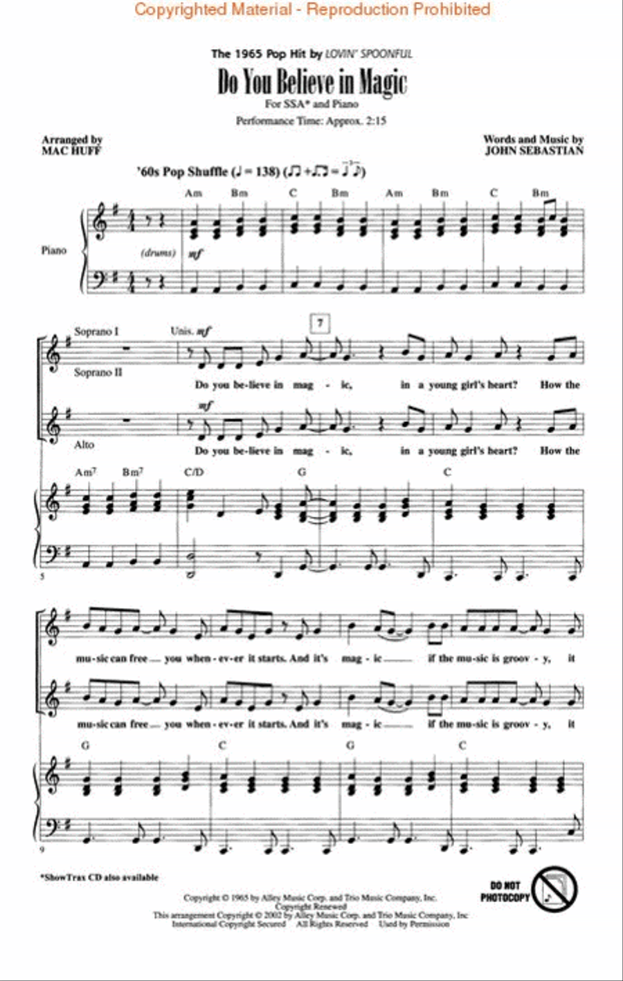 Do You Believe in Magic Do You Believe in Magic SSA scores gallery preview page 2