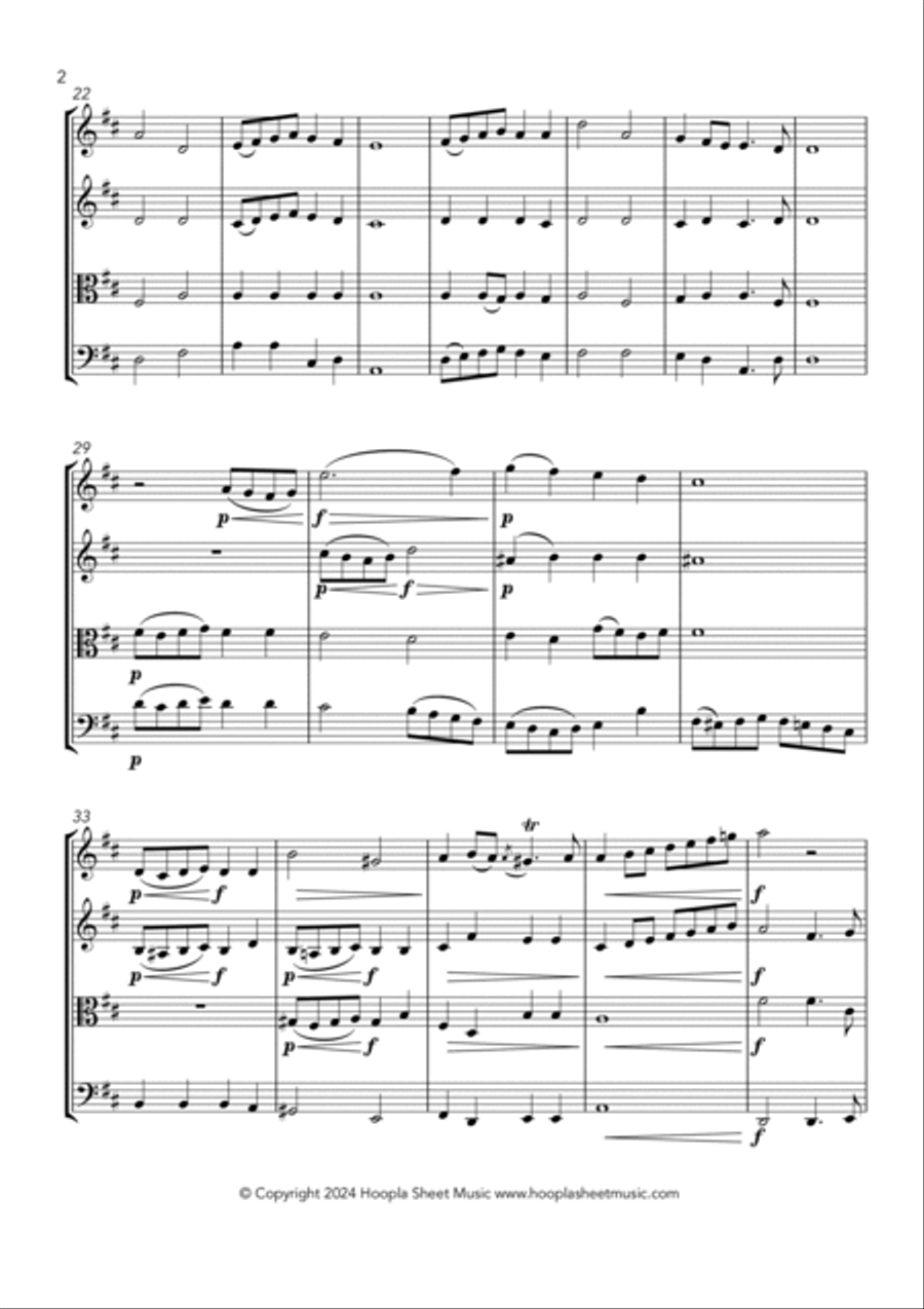Thine be the Glory (Fantasy) String Quartet scores gallery preview page 2