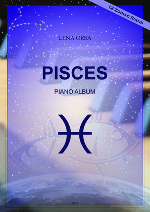Book cover for 12 ZODIAC SIGNS: PISCES Piano Album