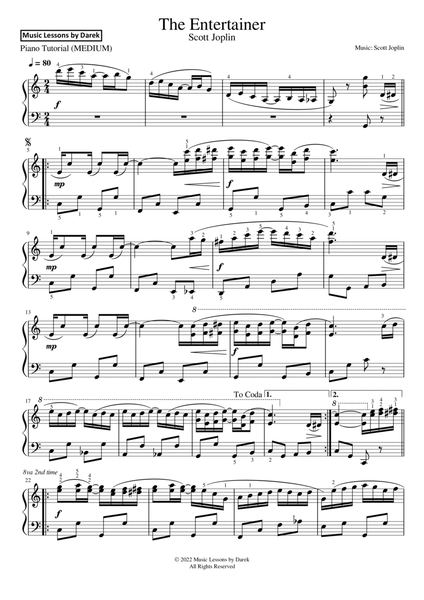 The Entertainer (MEDIUM PIANO) [Scott Joplin] image number null