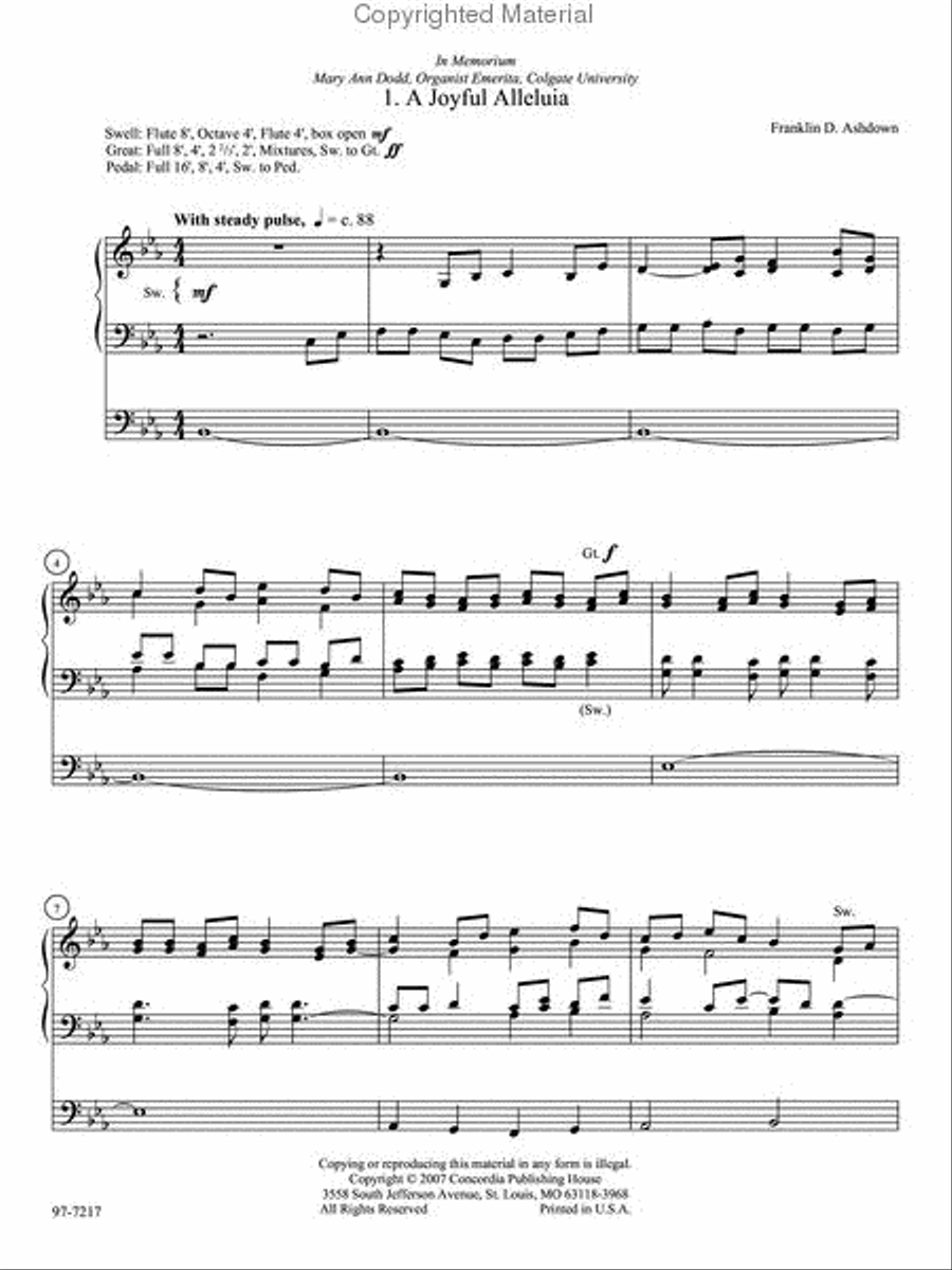 The Alleluia Collection Organ scores gallery preview page 2