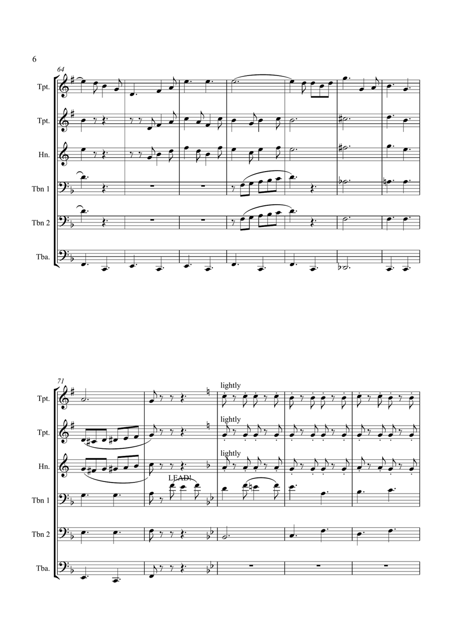Washington Post Brass Ensemble scores gallery preview page 6