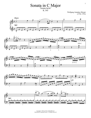 Book cover for Sonata In C Major, K. 545