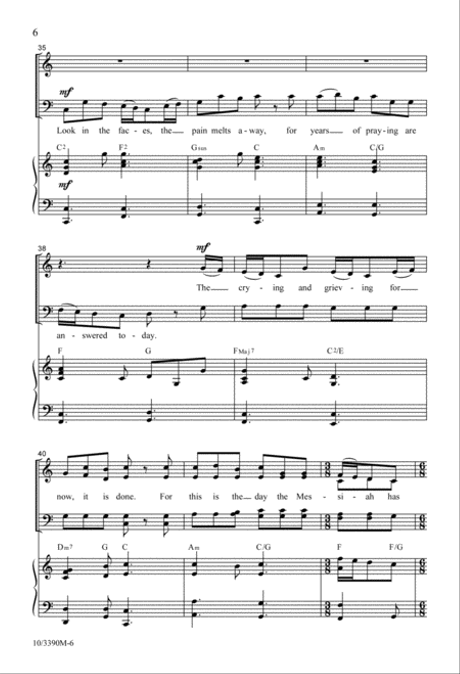 The Messiah Has Come 4-Part scores gallery preview page 6