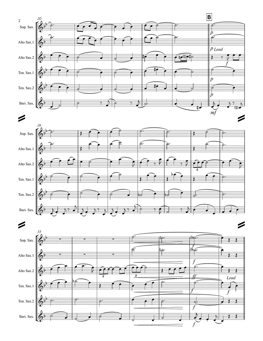 What The World Needs Now Is Love Saxophone Quintet scores gallery preview page 3