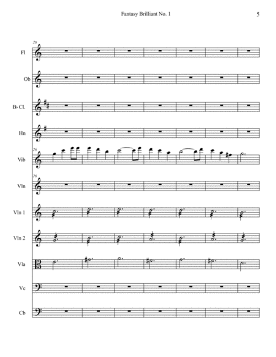 Fantasy Brilliant No 1 Jozef Sebastian Chamber Orchestra scores gallery preview page 5