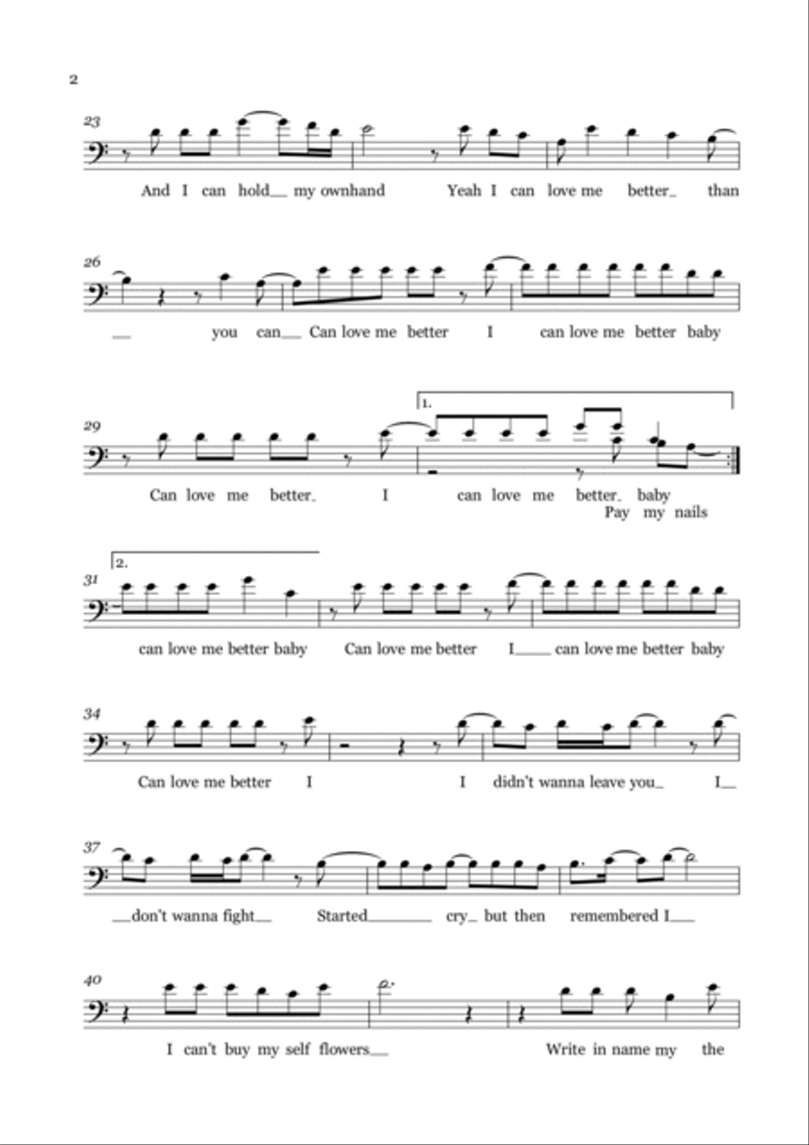 Flowers Trombone Solo scores gallery preview page 2