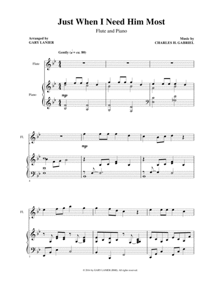 6 BEAUTIFUL HYMNS, Set III & IV (Duets - Flute and Piano with Parts) image number null