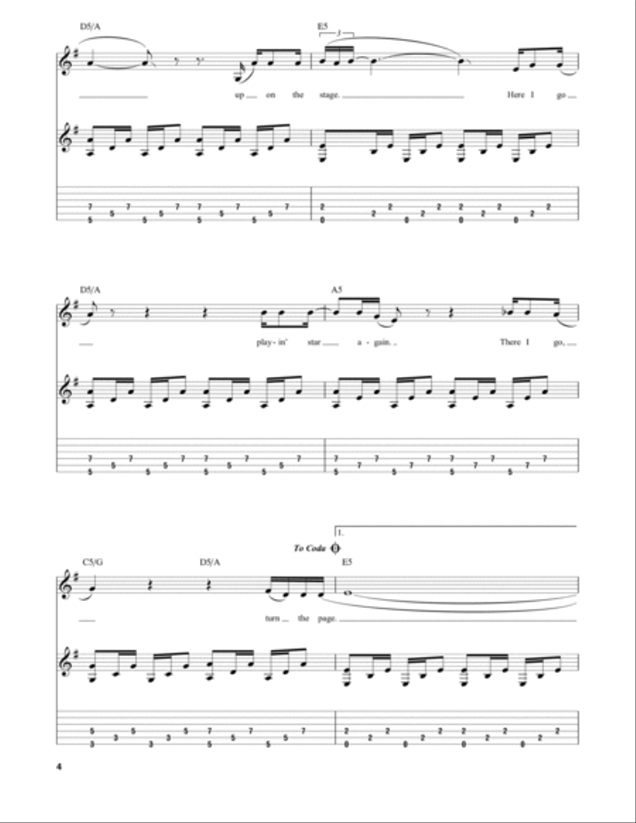 Turn The Page Electric Guitar scores gallery preview page 4