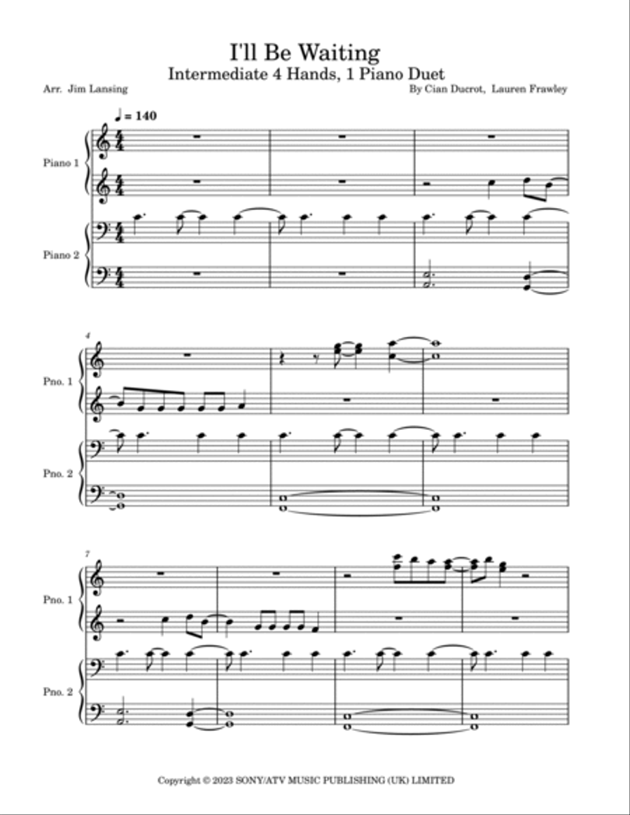 I'll Be Waiting Piano Method scores gallery preview page 2