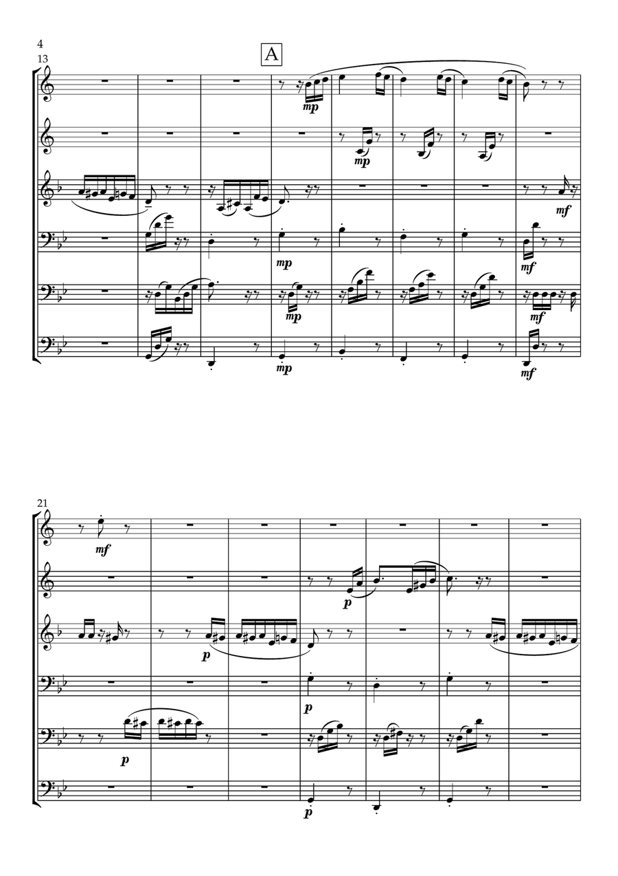 Brass Sextet - Beethoven - Fur Elise Brass Ensemble scores gallery preview page 4