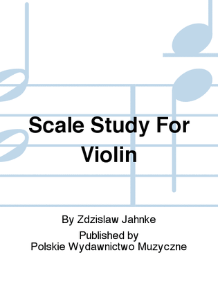 Book cover for Scale Study For Violin