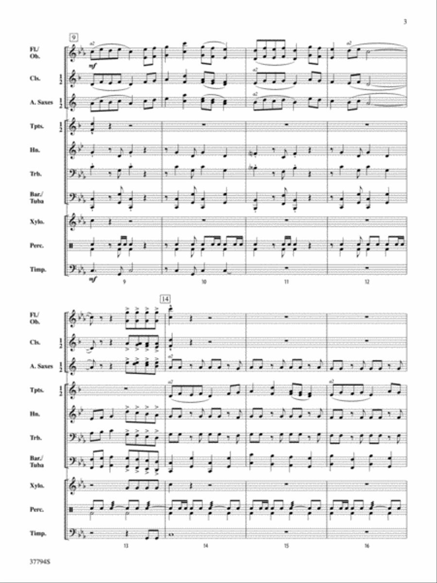 Mystery Bay March: Score Concert Band scores gallery preview page 3
