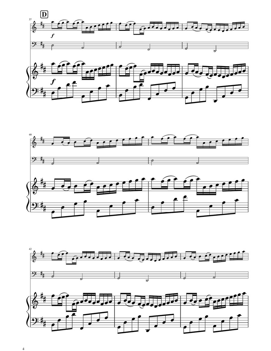 Canon in D - Violin and Cello Duet Piano Trio scores gallery preview page 4