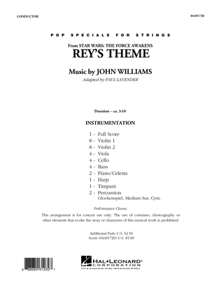 Book cover for Rey's Theme - Conductor Score (Full Score)
