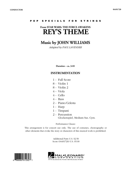 Rey's Theme - Conductor Score (Full Score)
