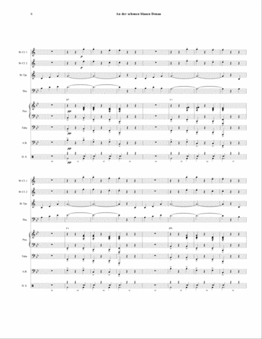 An der schonen blauen Donau - On The Beautiful Blue Danube (The Blue Danube Waltz) - Oktoberfest Large Ensemble scores gallery preview page 6
