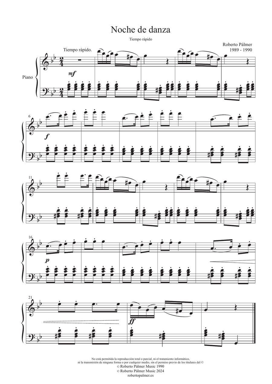 Noche de danza Easy Piano scores gallery preview page 4