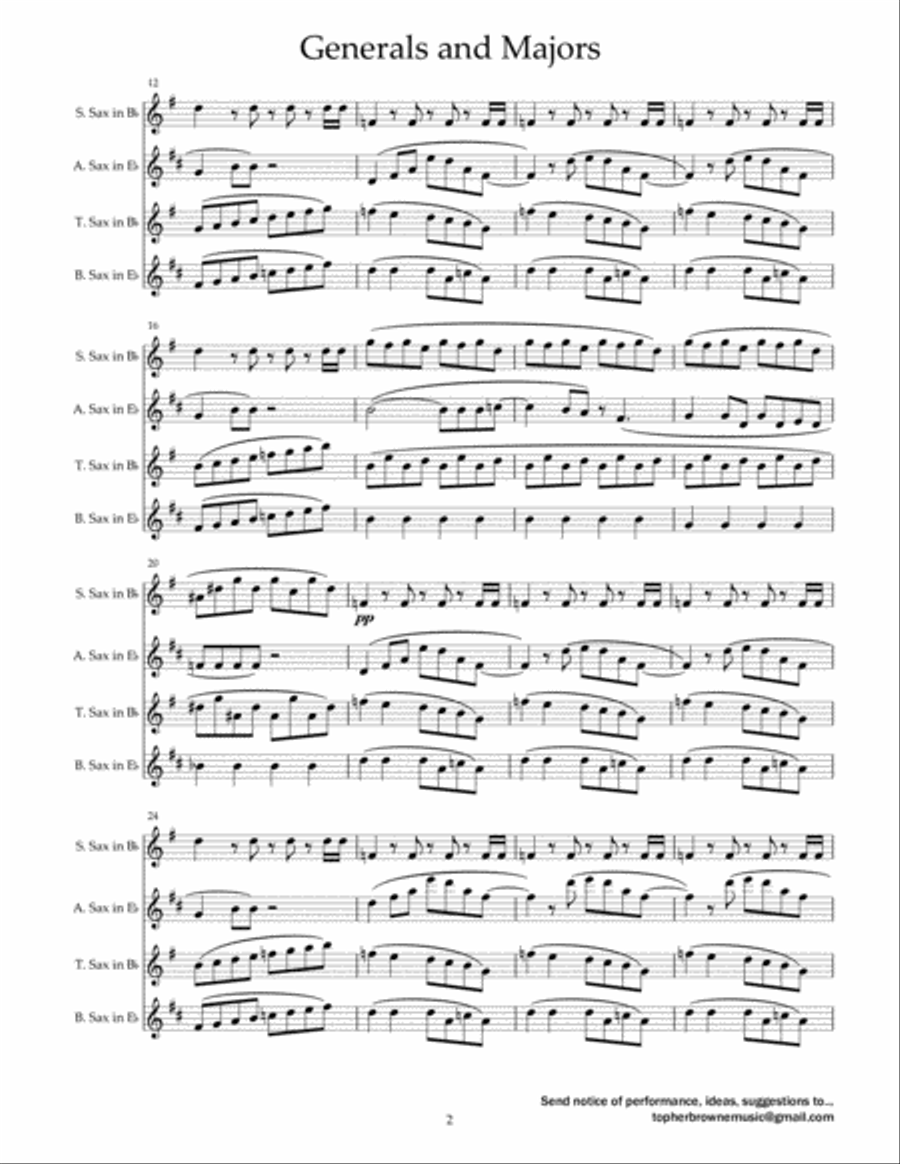 Generals And Majors Woodwind Quartet scores gallery preview page 3