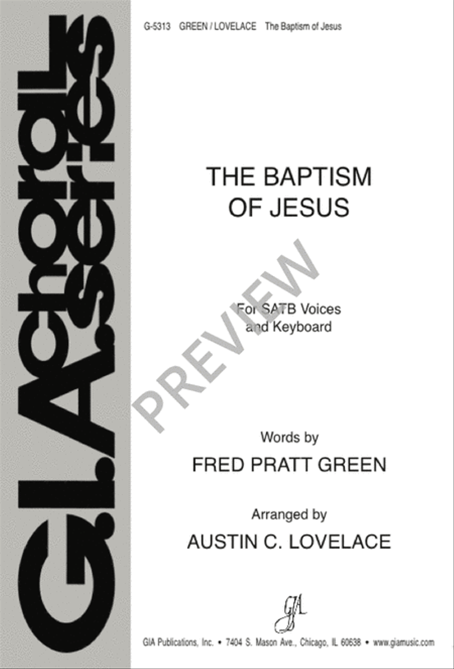 The Baptism of Jesus The Baptism of Jesus 4-Part scores gallery preview page 1