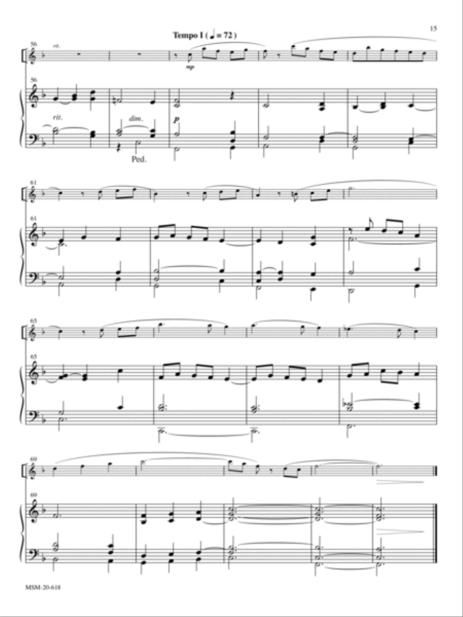 The Lord's My Shepherd Organ scores gallery preview page 4