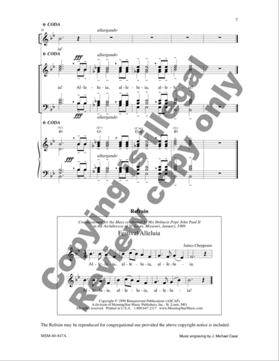 Festival Alleluia (Choral Score) 4-Part scores gallery preview page 7